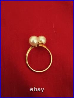 Miklmoto Pearls Earrings Ring And Necklace