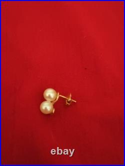 Miklmoto Pearls Earrings Ring And Necklace