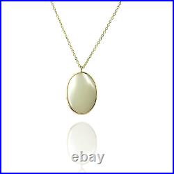Mother of Pearl Necklace Set In 14k Yellow Gold