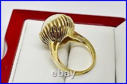 NEW 15mm MABE PEARL RING 14K SOLID GOLD ONE OF A KIND SETTING RET $1550 Size 5.5