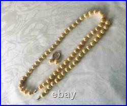 NEW AAA+9-10mm NATURAL GOLDEN SOUTH SEA PEARL set with 14K clasp