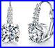 NEW-White-Gold-Plated-CREATED-Round-Cut-Drop-Dangle-Earrings-Prong-Setting-01-it