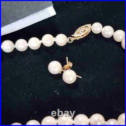 NWT Jewels Of The Orient 14K Gold Cultured Pearl Necklace Earrings Set