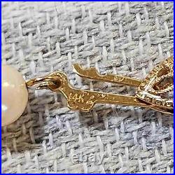 NWT Jewels Of The Orient 14K Gold Cultured Pearl Necklace Earrings Set