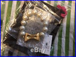 NWT Kate Spade All Wrapped Up In Pearls Necklace, Bracelet & Earring Set
