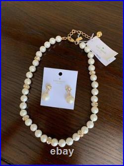 NWT! Kate Spade NY Classy Pearl Necklace and Earrings Set