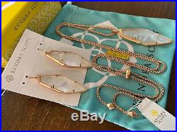 NWT Kendra Scott Set Beatrice Necklace & Bexley Earrings Rose Gold Ivory Pearl