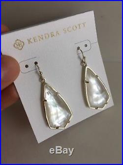 NWT Kendra Scott Set Necklace/Earrings Gold Ivory Pearl