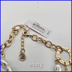 NWT Lilly Pulitzer faux pearl Rhinestone set 22 Necklace & Bracelet Gold Tone