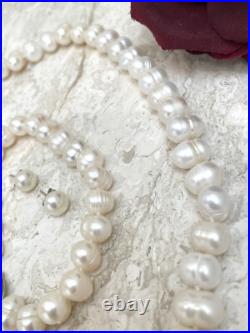 Natural Cultured Pearl Necklace Bracelet Earring SET Baroque Pearls SET women Natural Cultured Pearl Necklace Bracelet Earring SET Baroque Pearls SET women