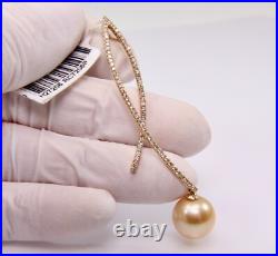 Natural Diamond and Gold South Sea Pearl Earrings and Pendant 18k Rose Gold Set Natural Diamond and Gold South Sea Pearl Earrings and Pendant 18k Rose Gold Set