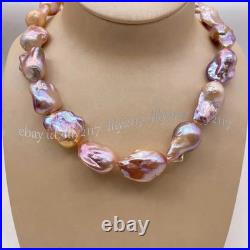 Natural Multicolor South Sea Baroque Keshi Pearl Necklace Bracelet Earrings Set