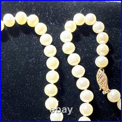Necklace Bracelet Set Cultured Pearl 14k Gold 6mm Vintage Set