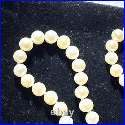 Necklace Bracelet Set Cultured Pearl 14k Gold 6mm Vintage Set