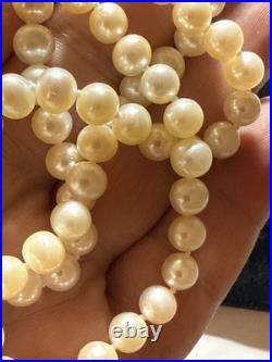 Necklace Bracelet Set Cultured Pearl 14k Gold 6mm Vintage Set