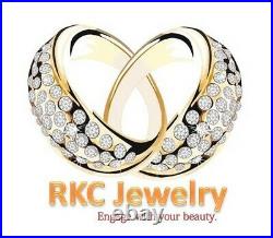 Necklace Earring Set For Women Round Diamond Yellow Gold Plated Sterling Silver