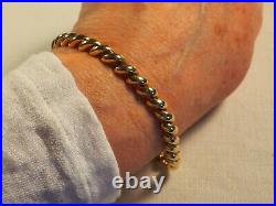 Necklace and bracelet set, san marco/macaroni style 14 K, vintage 1960s in excel