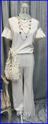 New Faux Pearl Camellia Flower Long Necklaces With Earrings