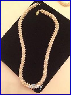 New Set Of 3 In Box 14K Gold, Pearls, MADE in USA