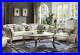 Old-World-Living-Room-Pearl-Faux-Leather-Gold-Wood-Trim-Sofa-Chair-Set-IRAF-01-miaa