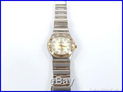 Omega Constellation 18k Gold 1262.75.00 White Mother of Pearl Diamond Set Dial