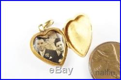 PRETTY ANTIQUE FRENCH 18K GOLD PEARL SET HEART LOCKET / CHARM c1900