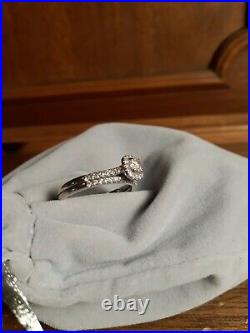 PRICE DROP! DIAMOND ENGAGEMENT/WEDDING RING SET IN WHITE 10k GOLD