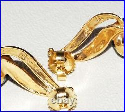 Pair Modernist 18K Yellow Gold Earrings set w. South Seas Pearl (SaR) #83