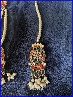 Pakistani/ Indian Multi stone Jewelry Set