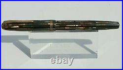 Parker Striped Duofold 1941 Vacumatic Green Black Pearl Set Speedline Restored