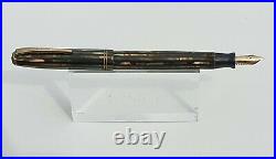 Parker Striped Duofold 1941 Vacumatic Green Black Pearl Set Speedline Restored