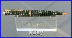 Parker Vacumatic Emerald Pearl Set 14k Gold Flex Nib Lockdown Filler Restored