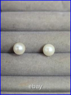 Pearl Earrings 14y Set 7mm Freshwater 14k Yellow Gold Pearl Earrings 14y Set 7mm Freshwater 14k Yellow Gold