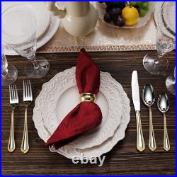 Pearl Edge 65-Piece 18/10 Stainless Steel Flatware Set with Gold Accents Pearl Edge 65-Piece 18/10 Stainless Steel Flatware Set with Gold Accents