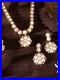 Pearl-Floral-Pendant-18K-Yellow-Gold-Over-Necklace-Drop-Earrings-Jewellery-Set-01-hijt