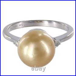 Pearl Gold-Diamond & Stone Set 5 Diamonds. 08CTW 14K White Gold 12g (FPP006195) Pearl Gold-Diamond & Stone Set 5 Diamonds. 08CTW 14K White Gold 12g (FPP006195)