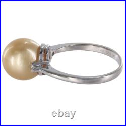 Pearl Gold-Diamond & Stone Set 5 Diamonds. 08CTW 14K White Gold 12g (FPP006195) Pearl Gold-Diamond & Stone Set 5 Diamonds. 08CTW 14K White Gold 12g (FPP006195)
