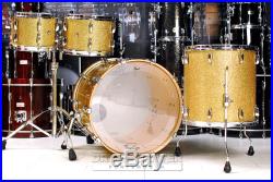 Pearl Masters Maple Complete 4pc Drum Set 22/10/12/16 Bombay Gold Sparkle Lacque