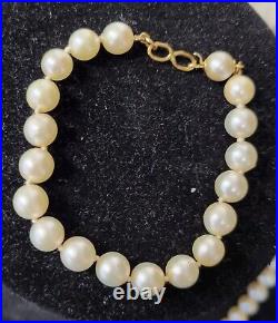 Pearl Necklace And Bracelets Set With 14k Clasps. 24in necklace+ 6.5in bracelet