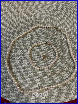 Pearl Necklace, Bracelet, And Earrings Set