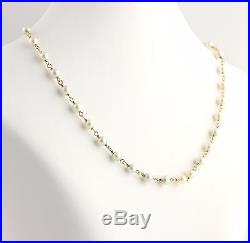 Pearl Necklace & Bracelet Set 15.25 and 7 14k Yellow Gold Cultured Women's