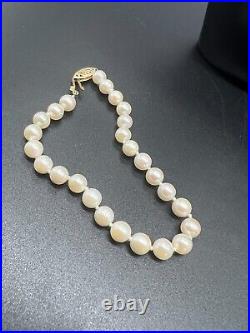 Pearl Necklace & Bracelet Set with 14k Gold Clasp