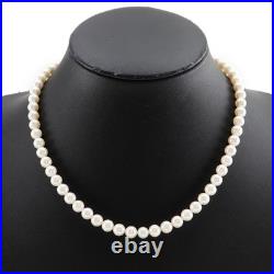 Pearl Necklace Earing set6.5~7.0mm Pearl/14 white gold/Silver 30.2g