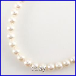 Pearl Necklace Earing set6.5~7.0mm Pearl/14 white gold/Silver 30.2g