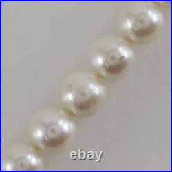 Pearl Necklace Earing set6.5~7.0mm Pearl/14 white gold/Silver 30.2g