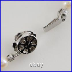 Pearl Necklace Earing set6.5~7.0mm Pearl/14 white gold/Silver 30.2g
