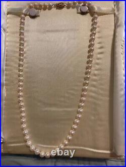 Pearl Necklace and Earrings Set