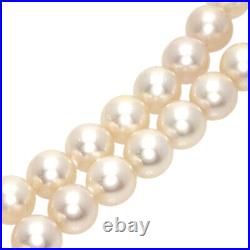 Pearl Pearl Earring set Necklace K14 White Gold 48.1g