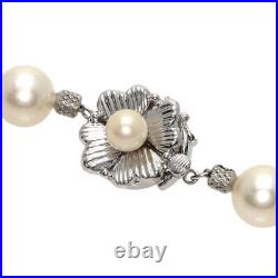 Pearl Pearl Earring set Necklace K14 White Gold 48.1g