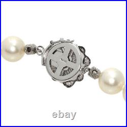 Pearl Pearl Earring set Necklace K14 White Gold 48.1g